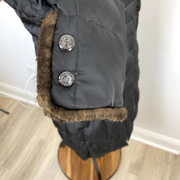 Laundry By Shelli Segal Down Puffer Coat In Black Size Large - Picture 8 of 13